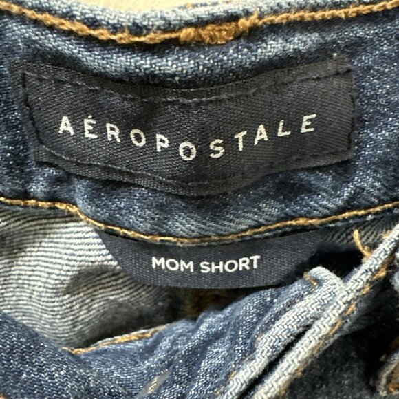 2/$30 Aeropostale Mom Short Denim Jean Shorts 6 High Rise Cowgirl Western Boho - Picture 7 of 9